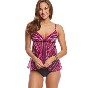 Profile by Gottex Sunset Print Flyaway Tankini
